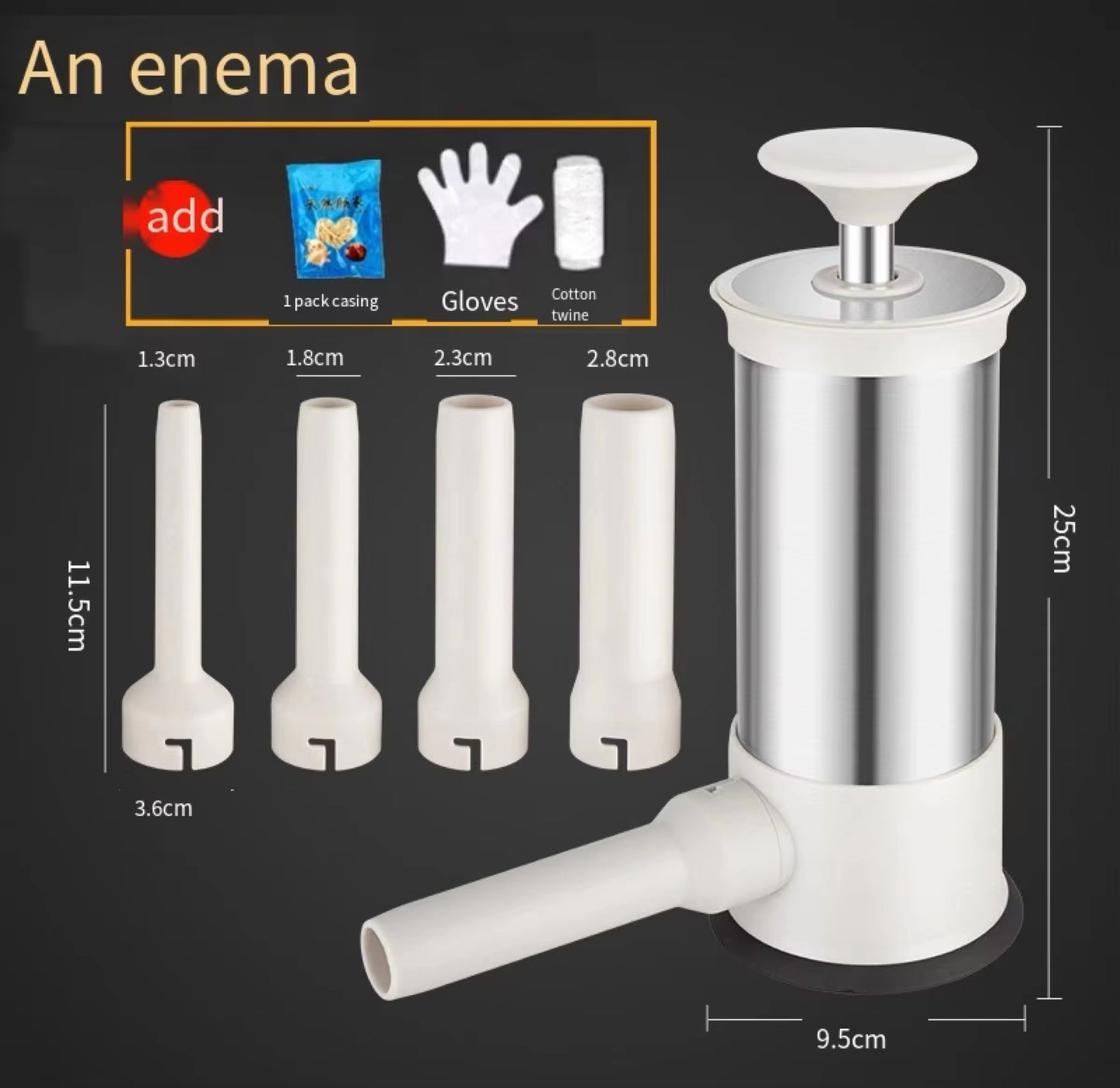 COMBO PINZA FREIDORA +🌟Máquina Manual de Embutidos 4 en 1!🌟 4 boquillas Hogar- Cocina