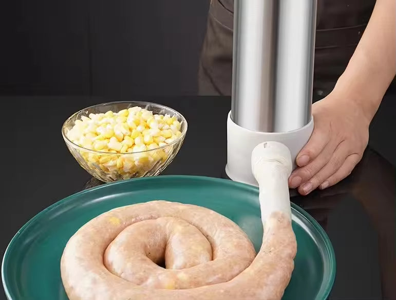 COMBO PINZA FREIDORA +🌟Máquina Manual de Embutidos 4 en 1!🌟 4 boquillas Hogar- Cocina