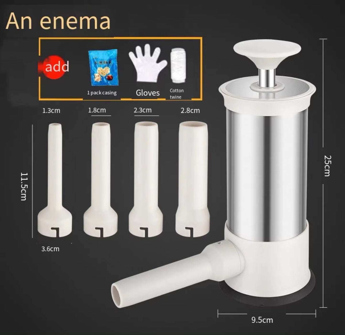 COMBO PINZA FREIDORA +🌟Máquina Manual de Embutidos 4 en 1!🌟 4 boquillas Hogar- Cocina