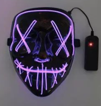 MASCARAS HALLOWEEN LUZ LED- INFANTIL