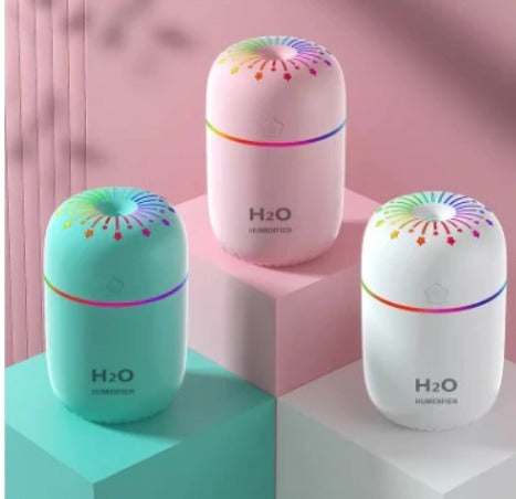 Humidificador luz led 3 en 1 De 300ml Difusor Aroma Led- HOGAR