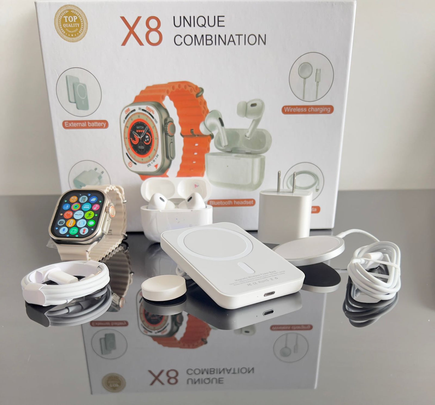 COMBO SMART WATCH X8 ULTRA MAX - TECNOLOGIA