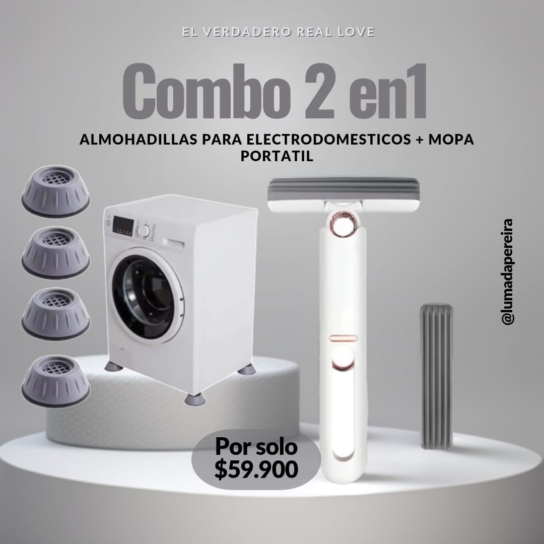 COMBO ALMOHADILLAS + MOPA PORTATIL - HOGAR