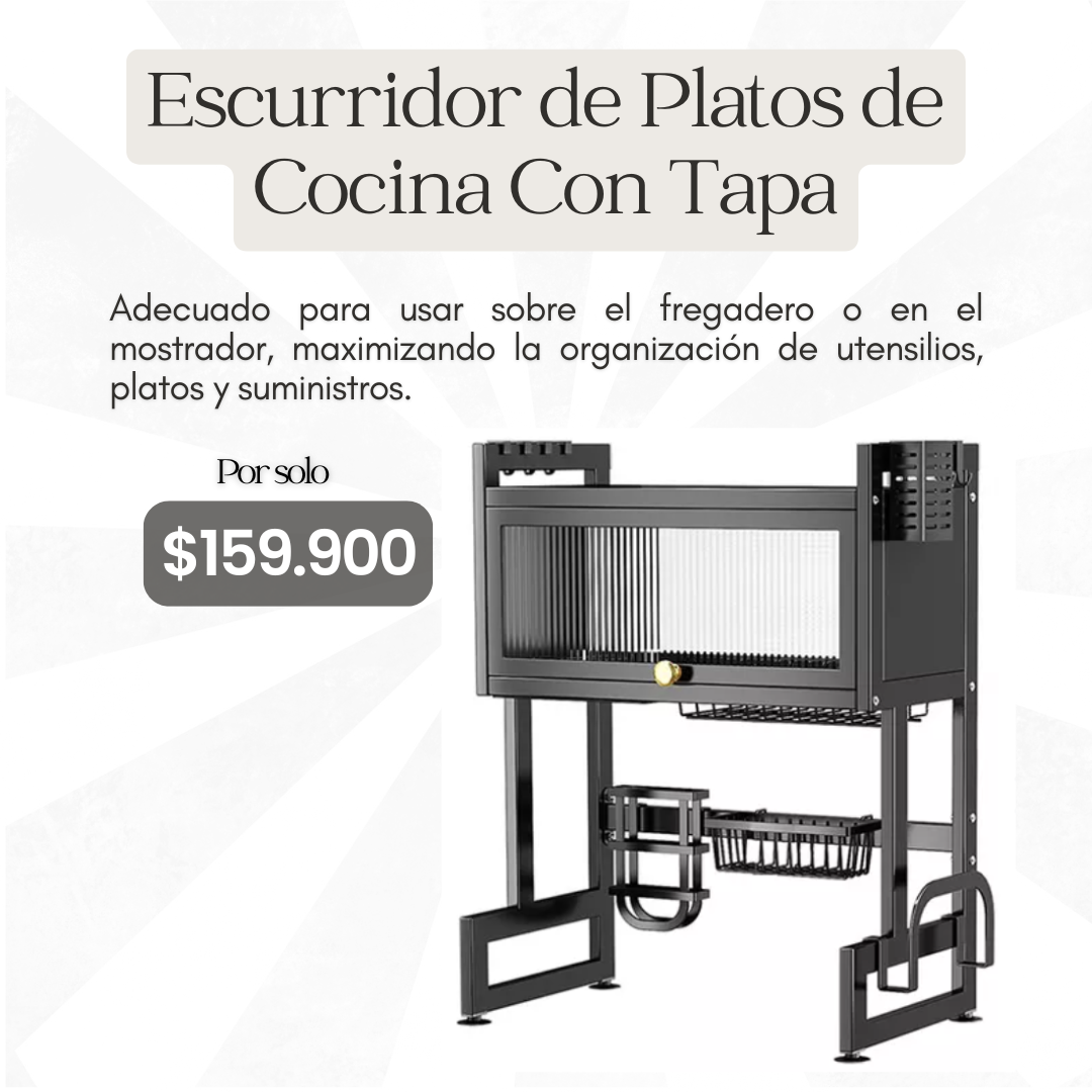 ESCURRIDOR DE PLATO CON GABINETE MULTIFUNCIÓN - HOGAR