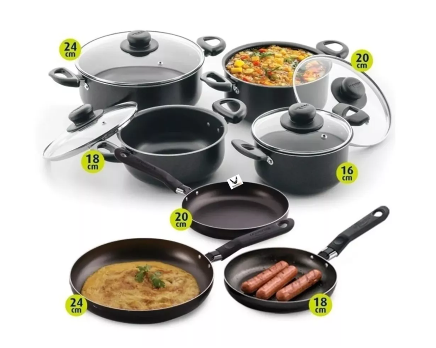 BATERIA 8 PIEZAS + SARTENES MARCA UNIVERSAL - COCINA