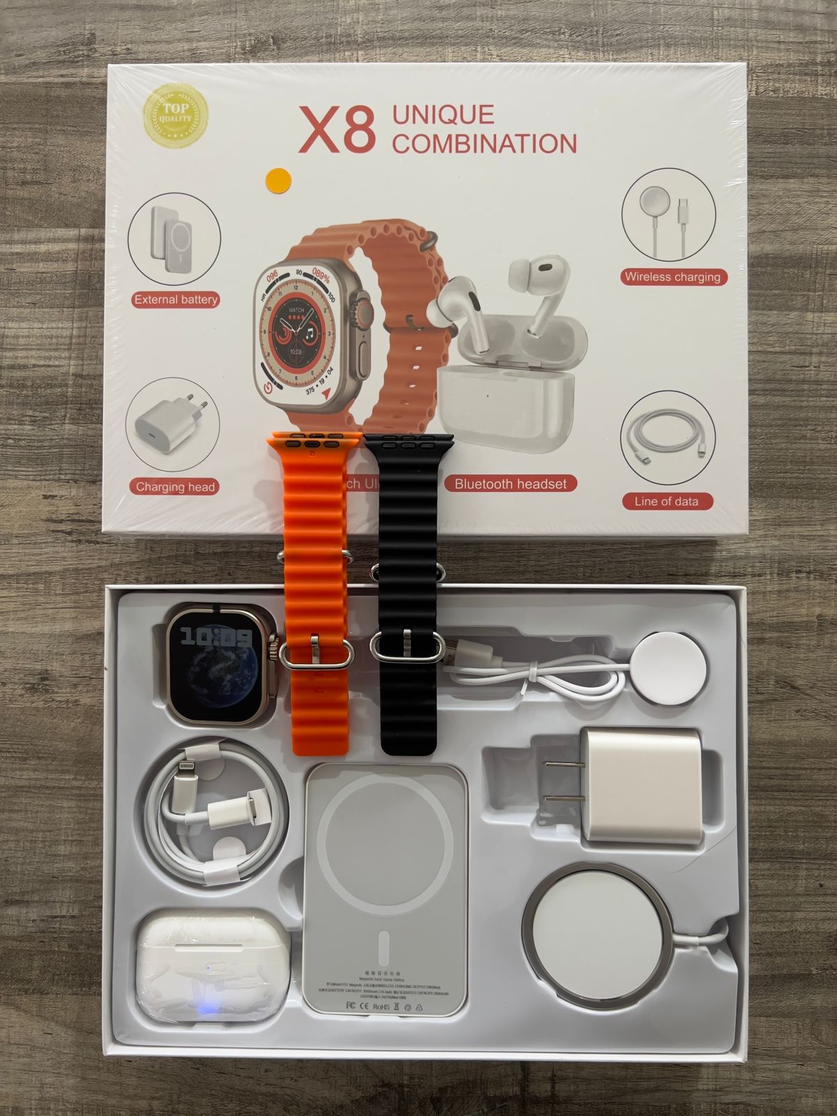 COMBO SMART WATCH X8 ULTRA MAX - TECNOLOGIA