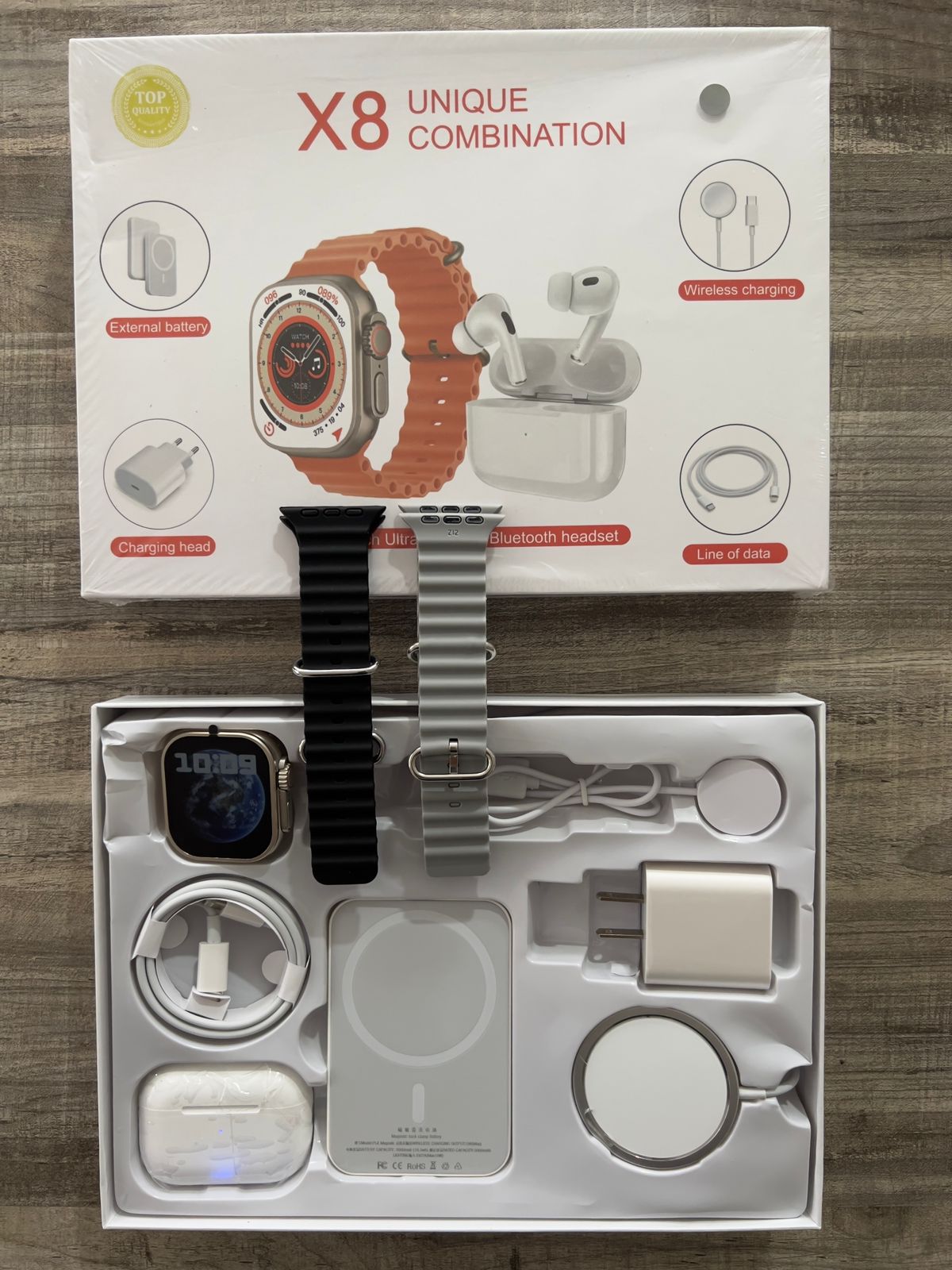 COMBO SMART WATCH X8 ULTRA MAX - TECNOLOGIA