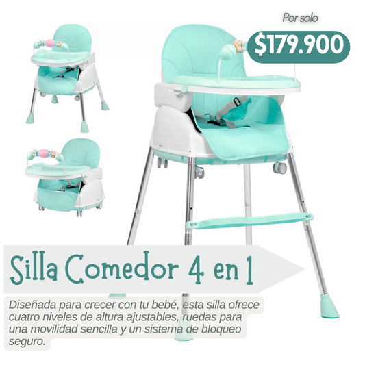 SILLA COMEDOR 4 EN 1 PARA BEBES - HOGAR