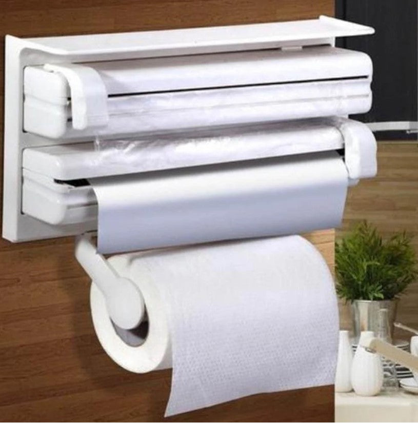 DISPENSADOR ROLLOS MULTIFUNCIONAL COCINA. 4 en 1- Hogar