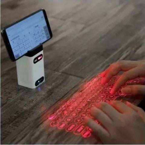 Teclado Inhalambrico Proyector Laser Bluetooth Portatil- Hogar