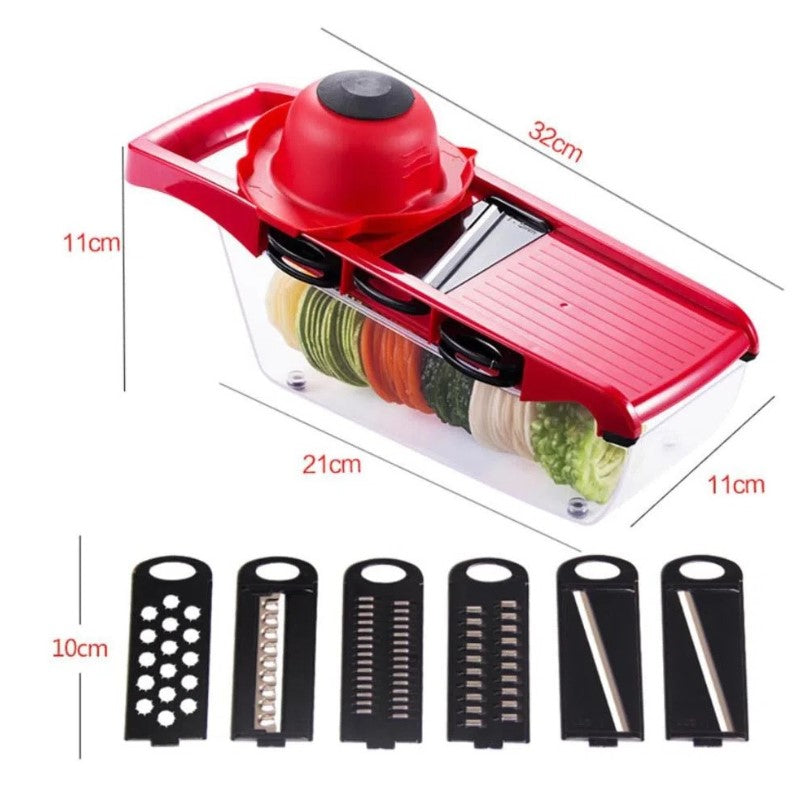 RALLADOR 6 EN 1 ROJO- COCINA- HOGAR