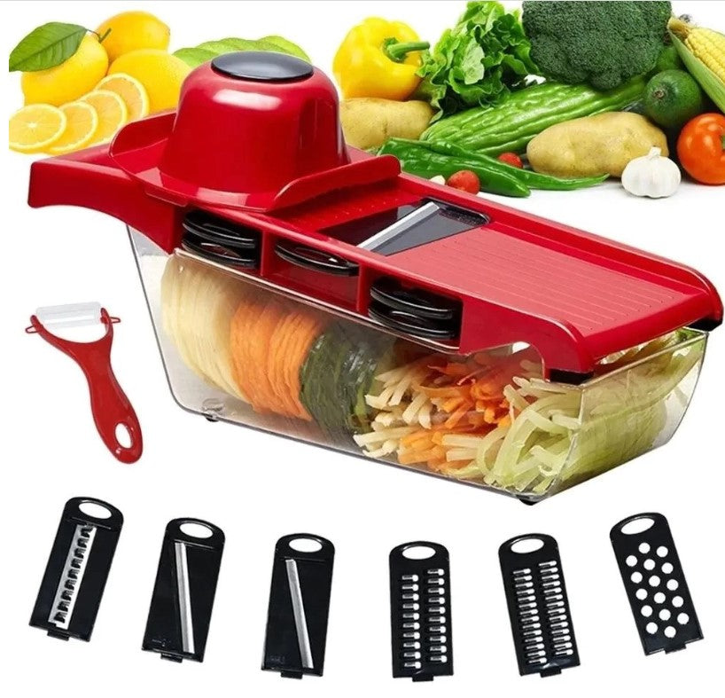 RALLADOR 6 EN 1 ROJO- COCINA- HOGAR