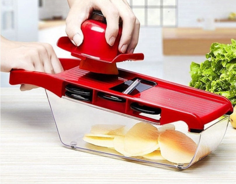 RALLADOR 6 EN 1 ROJO- COCINA- HOGAR
