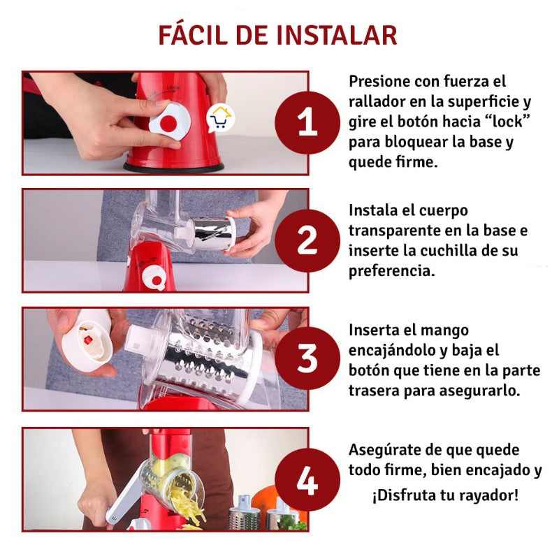 MOLINO RALLADOR 3 EN 1 CORTADOR PICATODO- Cocina