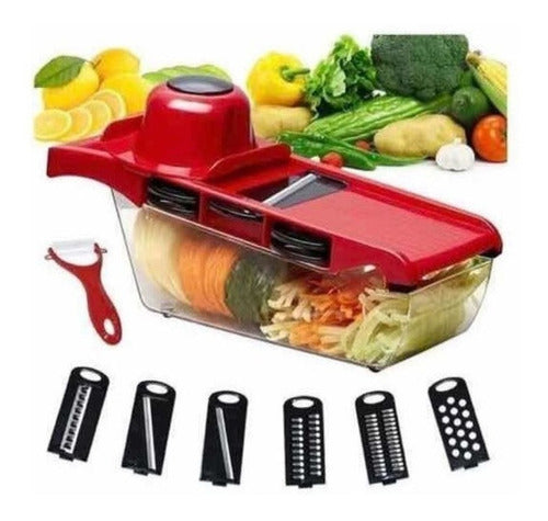 RALLADOR 6 EN 1 ROJO- COCINA- HOGAR