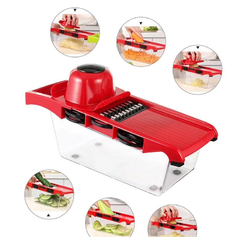 RALLADOR 6 EN 1 ROJO- COCINA- HOGAR