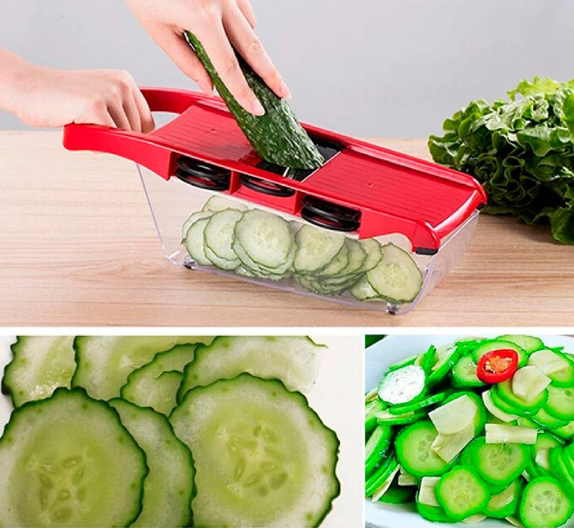 RALLADOR 6 EN 1 ROJO- COCINA- HOGAR