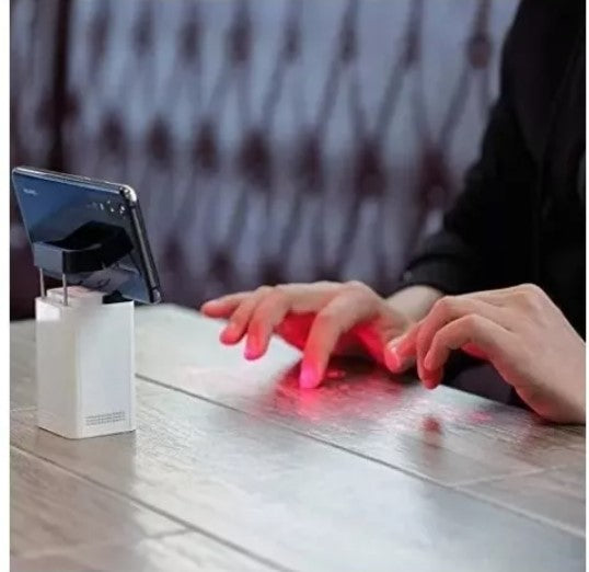 Teclado Inhalambrico Proyector Laser Bluetooth Portatil- Hogar