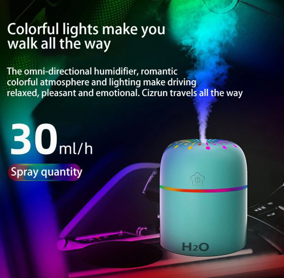Humidificador led difusor USB con esencia