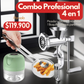 COMBO 3 EN 1 Picador Eléctrico + Molino con Embutidor Manual + Pinza para Freír ✨🍴