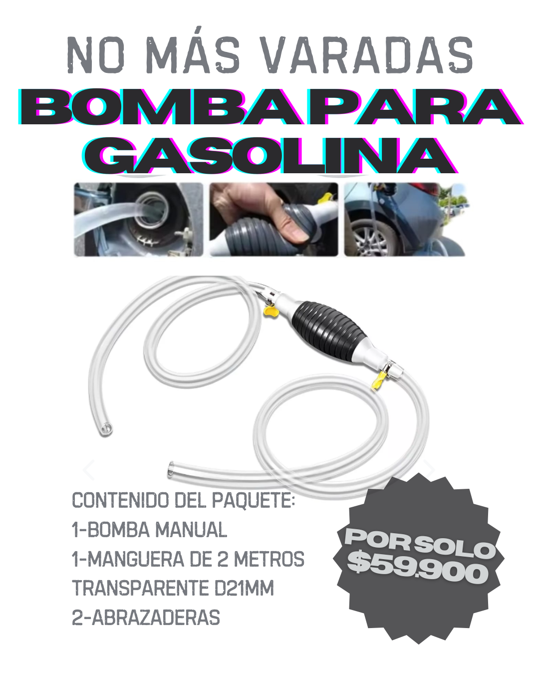 🔧BOMBA PARA EXTRAER GASOLINA🔧 - VEHICULOS