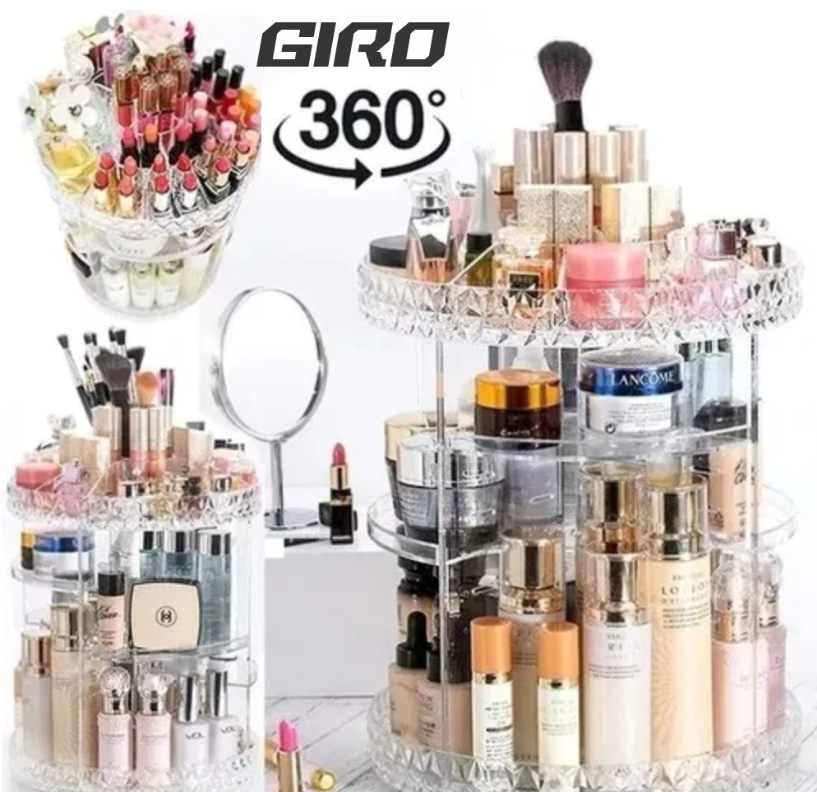 ORGANIZADOR DE MAQUILLAJE 360°con Manual- DAMA