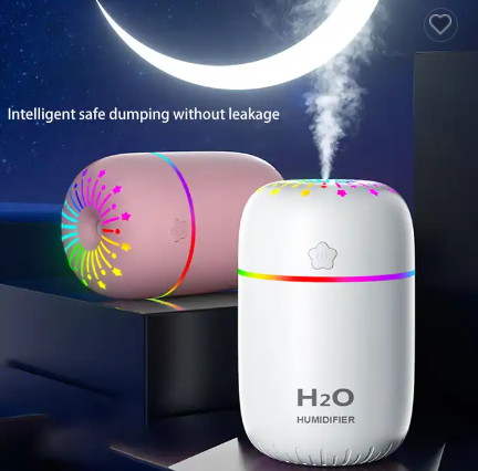 Humidificador luz led 3 en 1 De 300ml Difusor Aroma Led- HOGAR