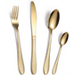 JUEGO DE CUBIERTOS SET 24 PCS DORADO- COCINA