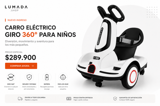 Super Carro Eléctrico Para Niños 3 a 6 Años