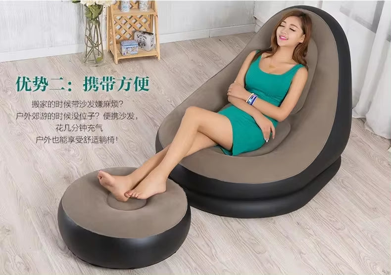 ✨ ¡El Sofá Inflable ERGONÓMICO 360° te Lleva al Futuro del Confort! 🛋️ - Hogar