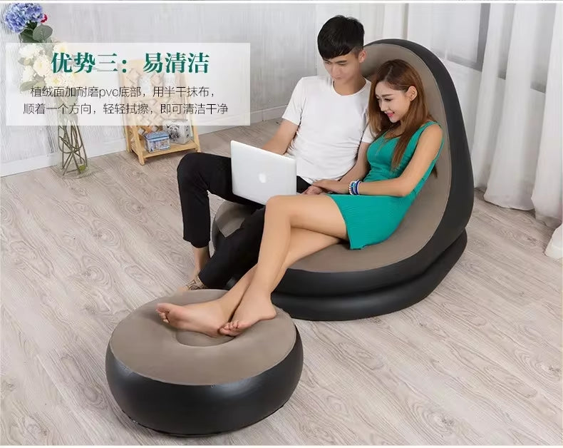 ✨ ¡El Sofá Inflable ERGONÓMICO 360° te Lleva al Futuro del Confort! 🛋️ - Hogar