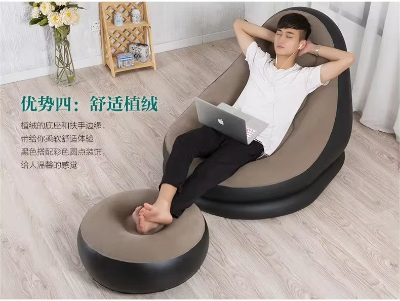 ✨ ¡El Sofá Inflable ERGONÓMICO 360° te Lleva al Futuro del Confort! 🛋️ - Hogar