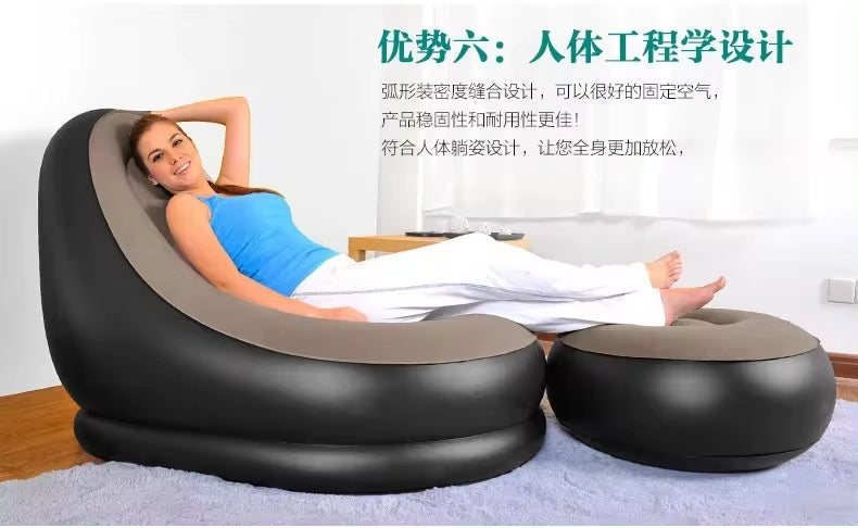 ✨ ¡El Sofá Inflable ERGONÓMICO 360° te Lleva al Futuro del Confort! 🛋️ - Hogar