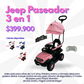 JEEP PASEADOR 3 EN 1 - JUGUETERIA