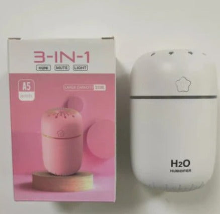 Humidificador luz led 3 en 1 De 300ml Difusor Aroma Led- HOGAR