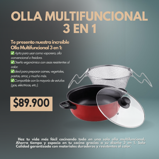 OLLA MULTIFUNCIONAL 3 EN 1