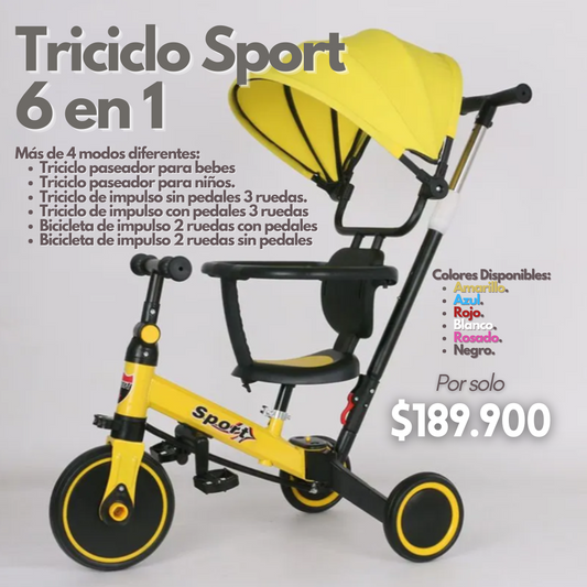 TRICICLO EVOLUTIVO 6 EN 1 - INFANTIL
