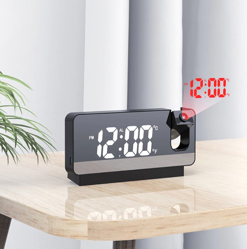 RELOJ ALARMA DIGITAL CON PROYECTOR- Hogar